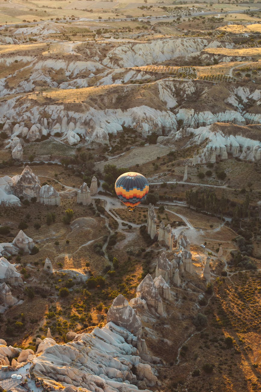 balloon over cappadocia